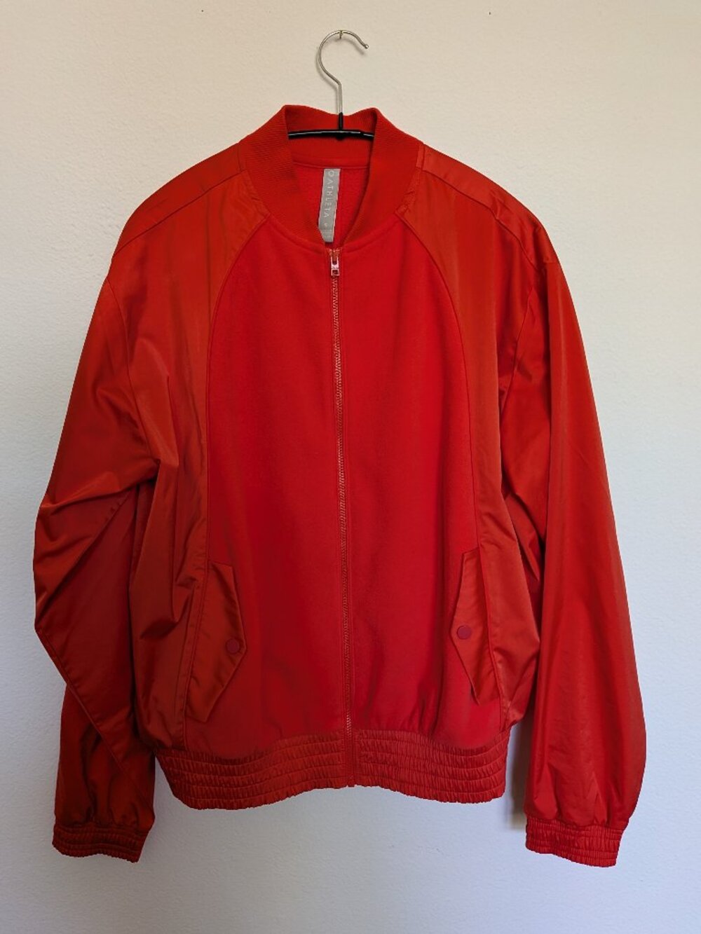 Athleta Zion Microfleece Full Zip Jacket Red S
